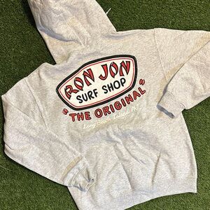 RARE Ron Jon Long Beach Island, NJ Surf Shop Gray Hoodie